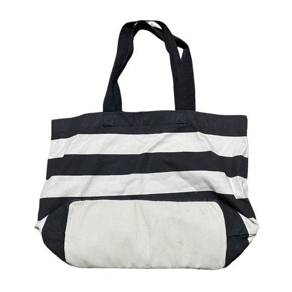 San Francisco Giants MLB Genuine Merchandise‎ Striped Tote Bag Black Cream Pink - Picture 5 of 9